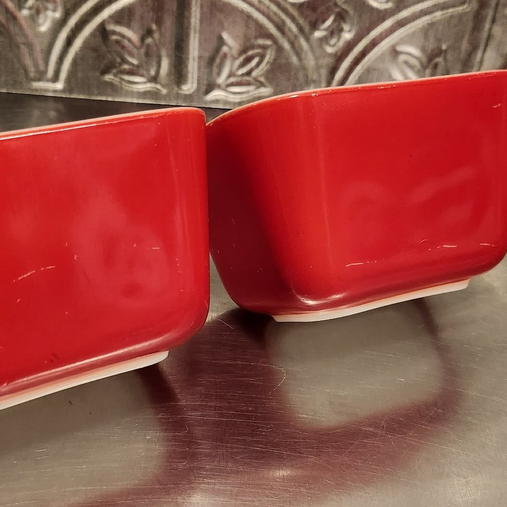 Vintage Pyrex Primary Color Dishes with Lids - Complete 8 Piece Set - Picture 11 of 11
